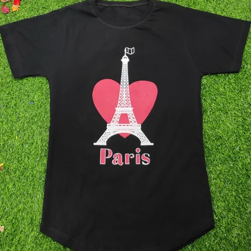تیشرت مشکی ویژه محرم مدل PARIS کد 213 - فروشگاه اینترنتی بچه شیک