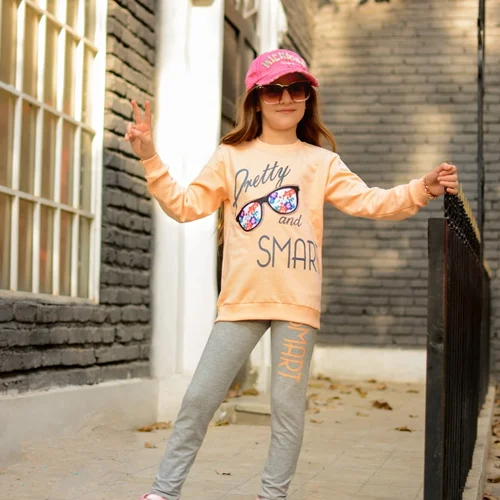 ست بلوز شلوار دخترانه پاییزه مدل SMART کد ۳۱۳ سایز ۵۰/۵۵ - فروشگاه اینترنتی بچه شیک